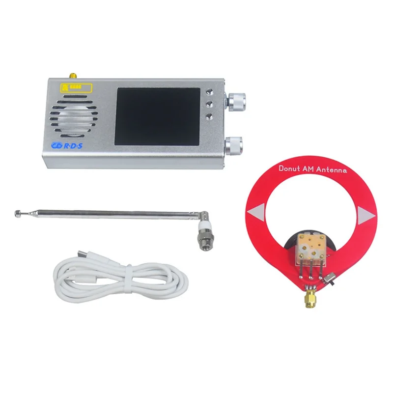 TEF6686 라디오 수신기 모든 대역 FM/MW/단파/LW 라디오 도넛 안테나가있는 휴대용 핸드 헬드 라디오 C