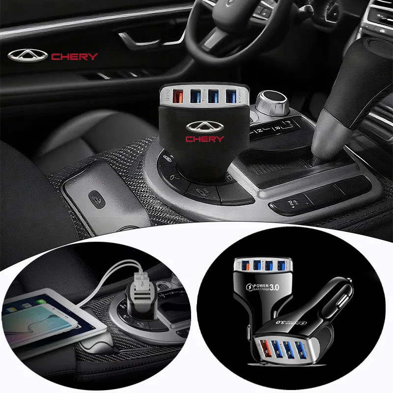 

Multi-functional USB Type C 35W Fast PD 4 In1 Electric Adapter Car Charger For Chery Tiggo 2 3 4 5 6 7 Pro 8 3X 5X Pro Auto