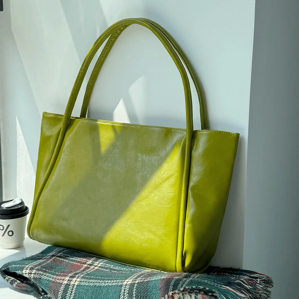 CGCBAG Casual Lage Capacity Women's Shoulder Bag Simple Commuting Female Tote Bags High Quality PU Leather Designers Handbags