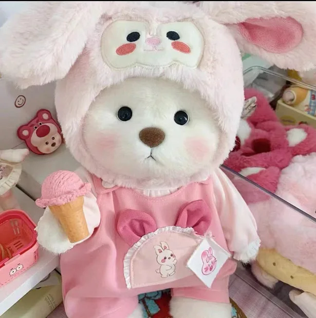 30 cm hoge kwaliteit handgemaakte Lena Joint Bear Only kleding cosplay verandering kleding meisje knuffel knuffelpop vriendin geschenken