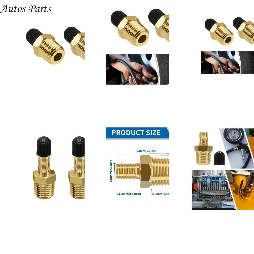 

57BA Brass Air Inflator Adapter 1/4 Inch NPT Valves For Car Tire Inflation Connection