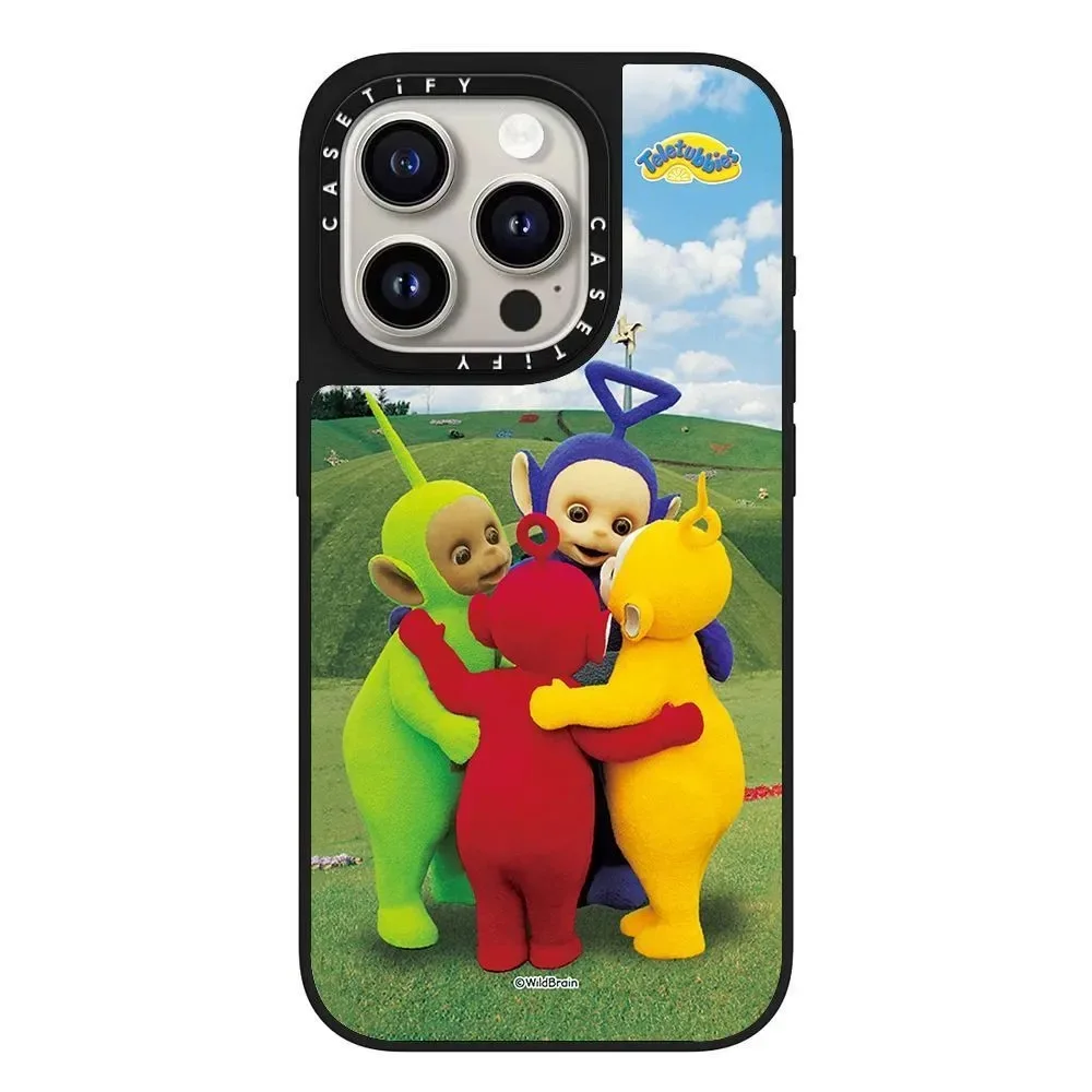 حافظة هاتف Teletubbies لهاتف iPhone 16/17 Pro Max، طراز مرآة كرتونية لطيفة
