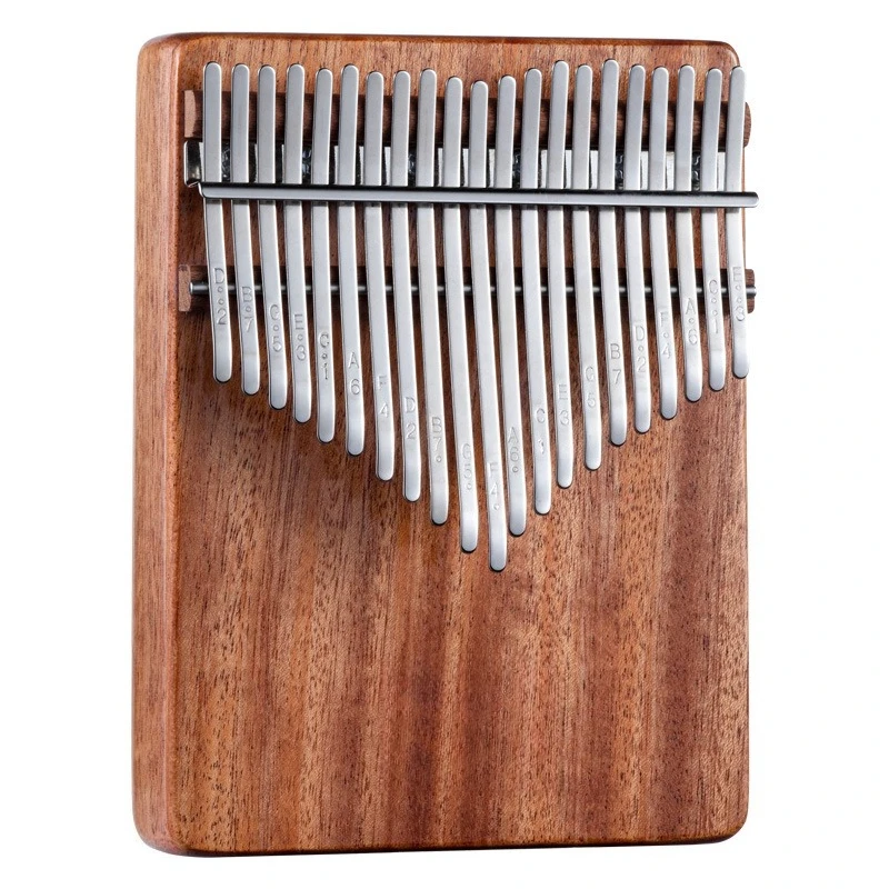 Thumb piano, portable 17/21 note bottom perforated carimba, thumb piano