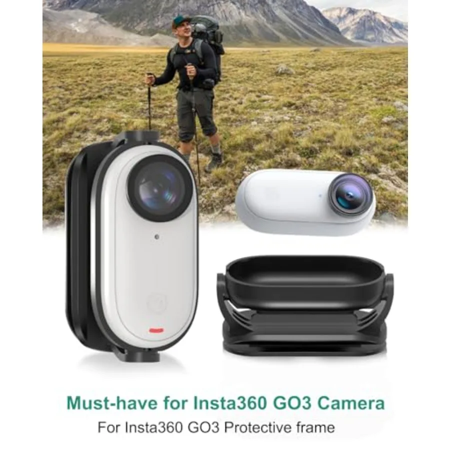 PULUZ – Clip de capuchon de caméra, support de montage magnétique pour Insta360 GO3, Clip de chapeau à dégagement rapide, fixable au chapeau ou au dos