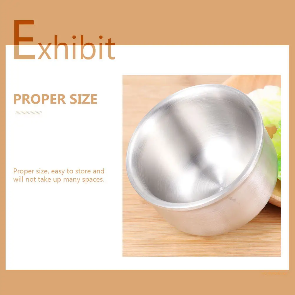 2Pcs Premium Stainless Steel Bowl Set Food-Safe Lightweight Noodle Ramen Soup Pasta Bowl Heat-Resistant Home Kitchen Accessory