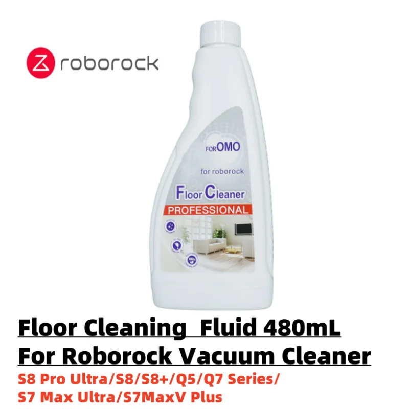 For Roborock 480mL Floor Cleaning Liquid Solution S8 Pro Ultra/S8/S8+/Q5/Q7 Series/S7 Max Ultra/S7MaxV Plus