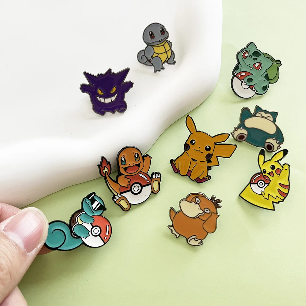 Ensemble d'épingles en émail 9 pièces, broches en métal avec personnage de jeu d'anime mignon pour sac à dos pour femmes