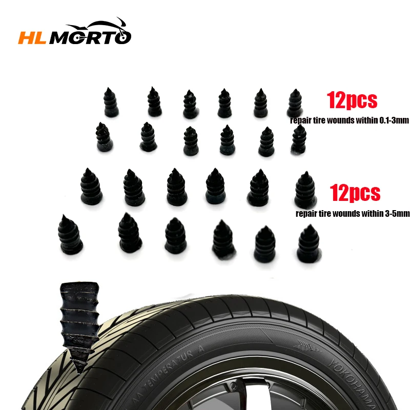 12 stücke 24 stücke Motorrad Vakuum Reifen Reparatur Nägel für Auto LKW Roller Fahrrad Reifenpanne Reparatur schlauch lose Werkzeuge 0,1 mm-5mm