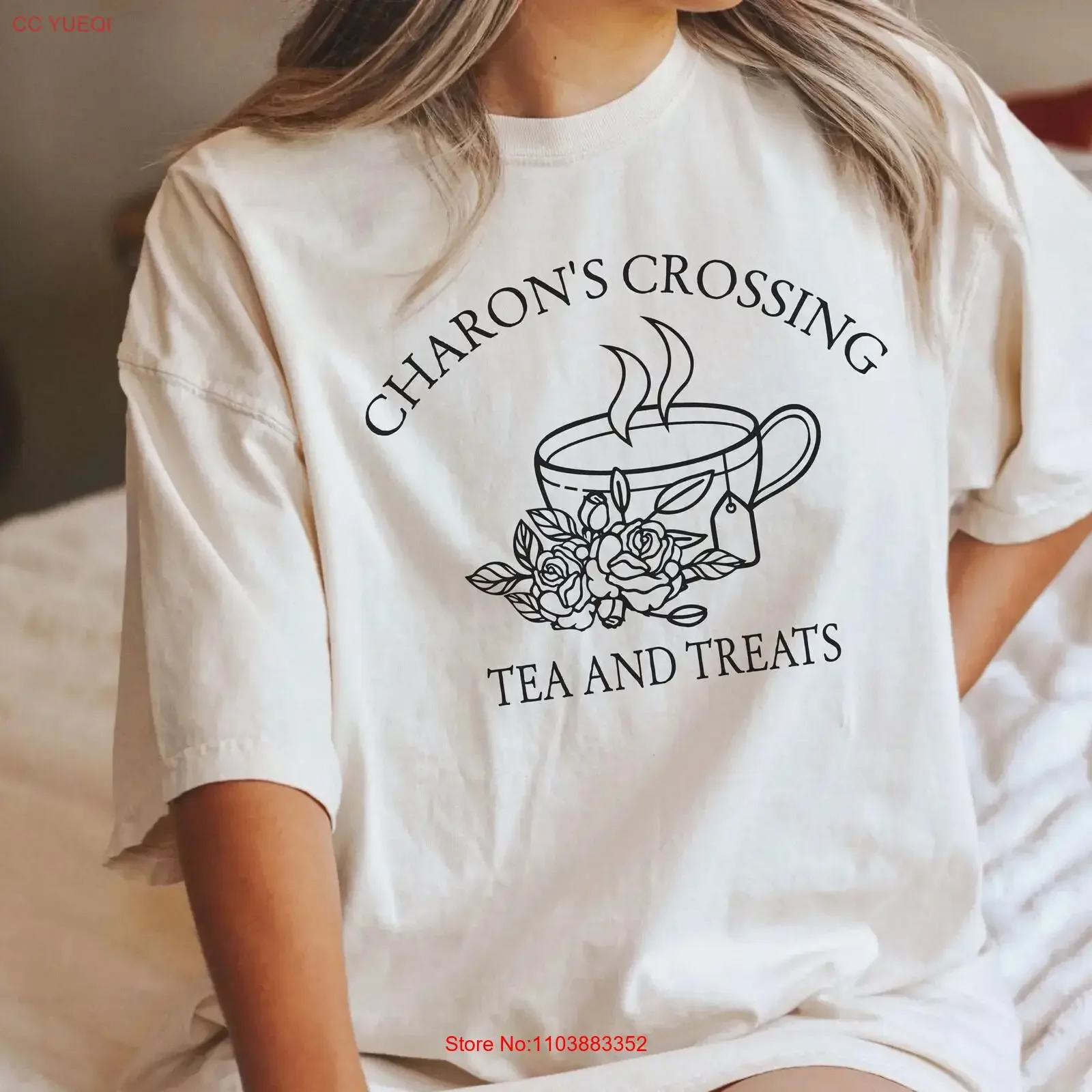 Camiseta Charon's Crossing bajo la puerta susurrante Bookish Tj Klune novela LgbT para libro vintage lavado Unisex versátil