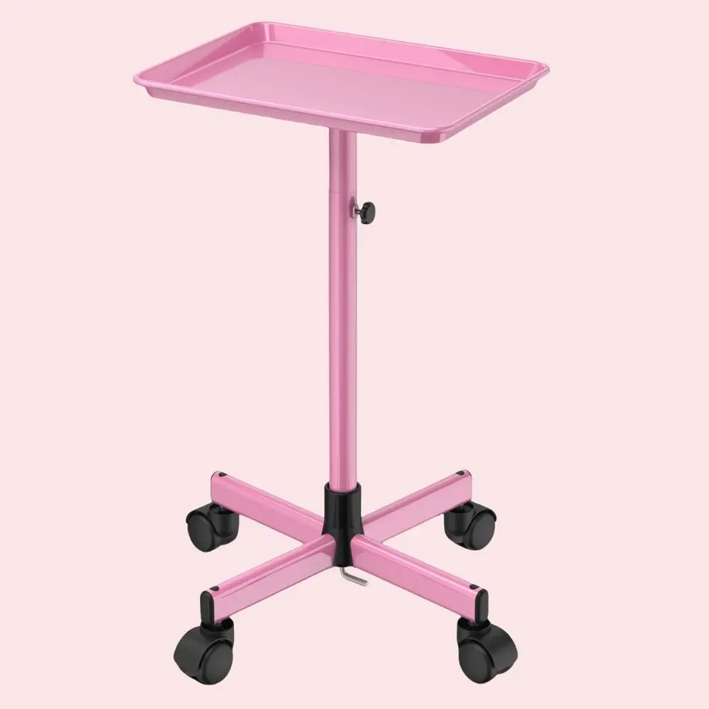 

H X 17.8 W Utility Cart With Wheels,Salon Rolling Tray Height Adjustable, Premium Aluminum Salon Tray Used For Tattoo Tray, Sal
