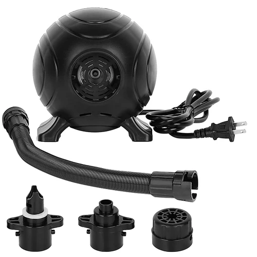 Imagen 2 del producto Bomba de aire eléctrica portátil, inflador Con 3 boquillas para inflar colchones, flotador de flujo de juguete para piscina, 800W