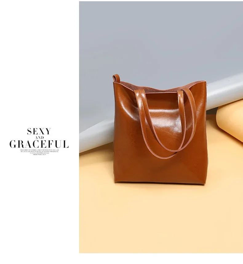 2024 büro Hand Schulter Taschen Für Frauen Tote Kuh Leder Tasche Damen Echtes Leder Handtaschen Große Frauen Tasche Große Vintage Weibliche – Detail 14