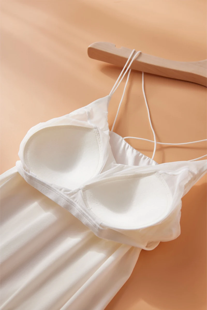 Injprecious-Haut tubulaire sans fil pour femme, haut rembourré, camisole basique sexy, mode spaghetti féminine, 100%