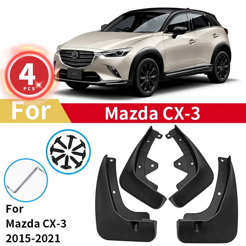 

For Mazda CX-3 CX 3 Cx3 2015 2016-2021 Mud Flap Splash Guard Mudguards Front Rear Fender Auto Styline MudFlaps Car Accessories