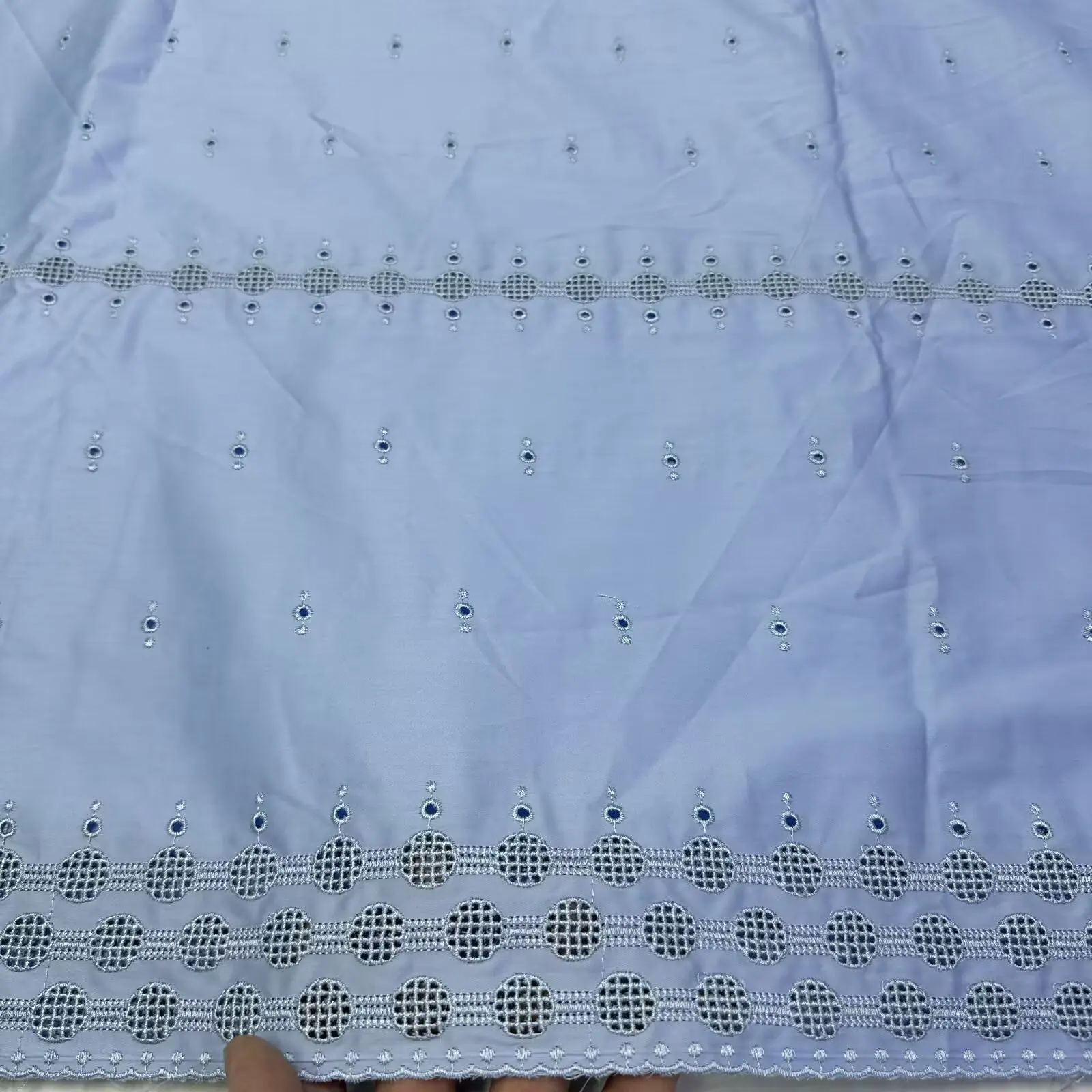 

5Yards African Dry swiss Lace African Atiku Fabric High Quality Swiss Voile Polish Lace embroidey Fabric for Men and Women 16A93