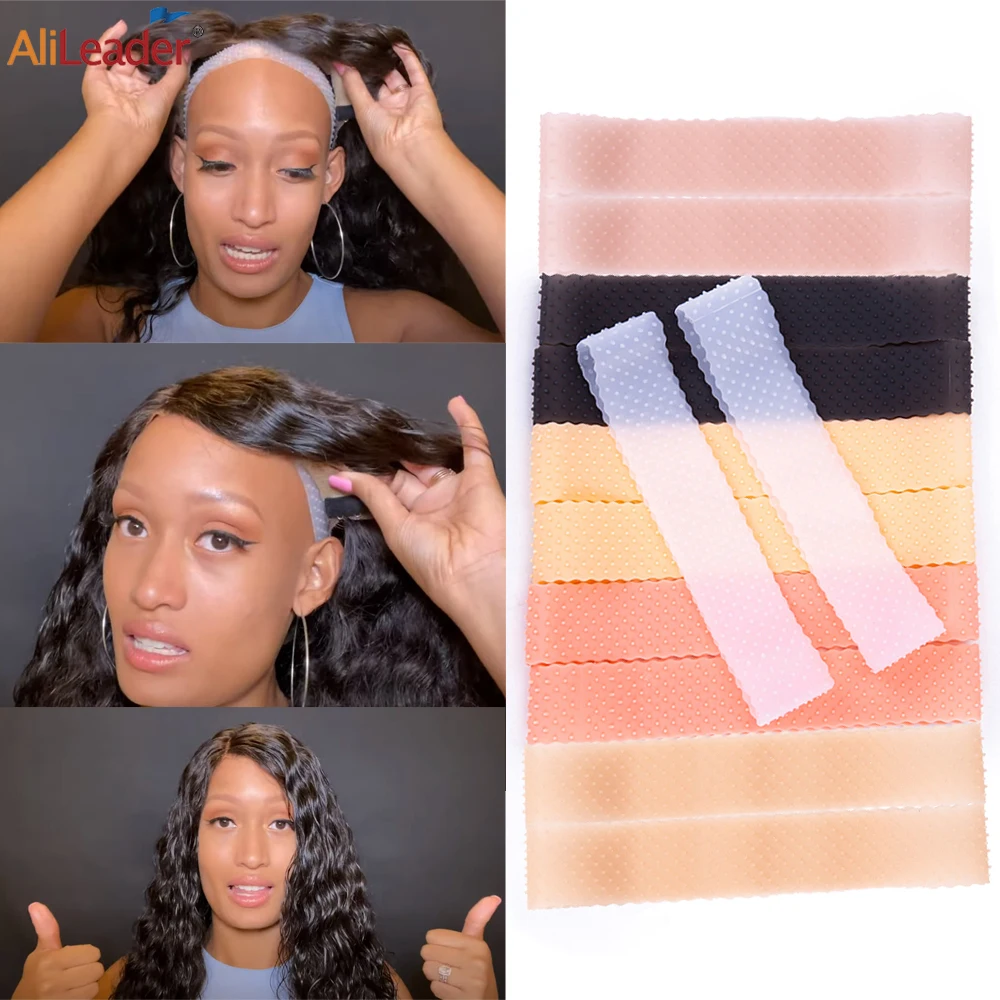 Alileader Cheap No-Slip Wig Grip Band Transparent Silicone Wig Band Hold Wig Headband Adjustable Women Hair Wig Band