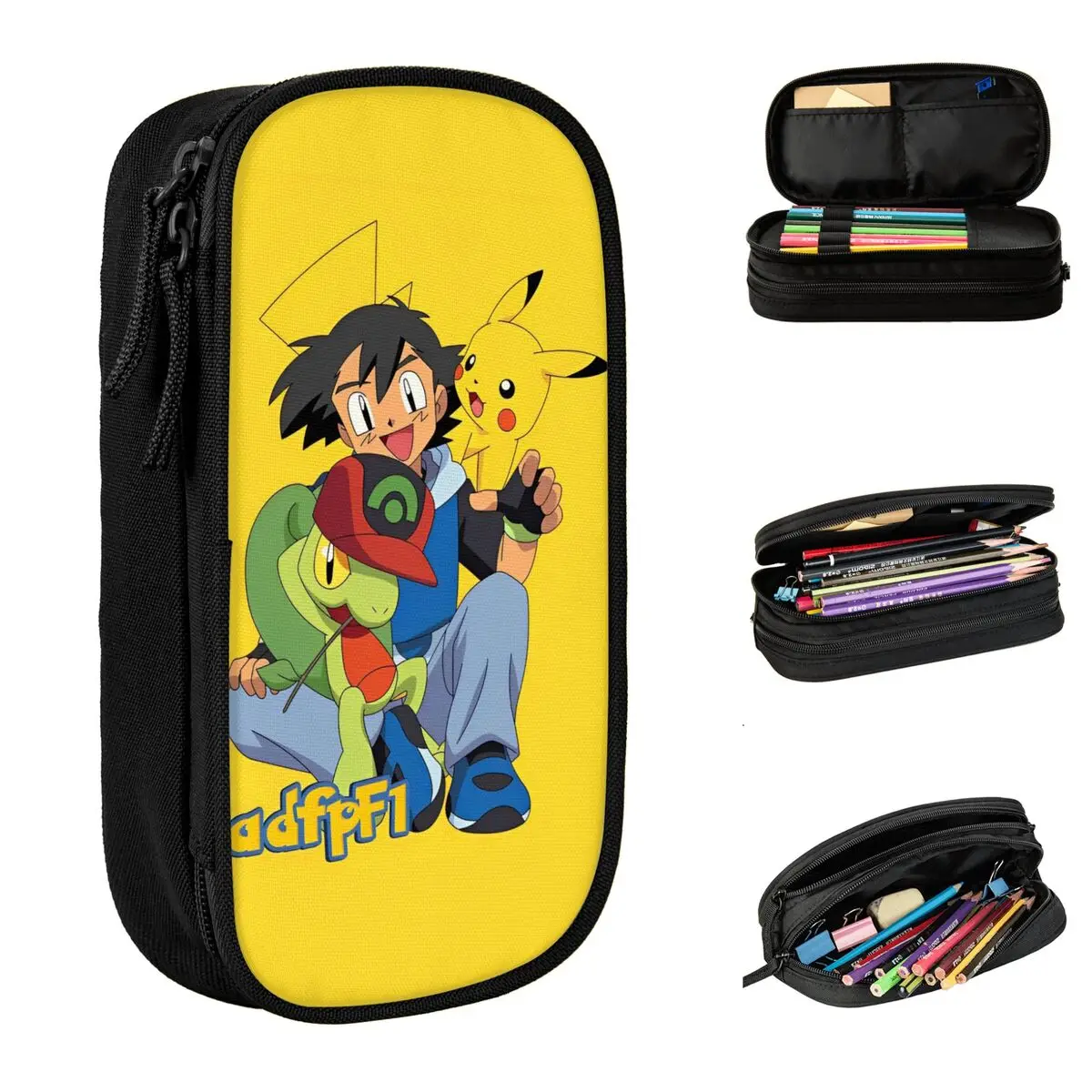 Pokemon Pikachu Anime Pencil Case Fun Cute Cartoon Game Pen Bags Girls Boys Big Capacity School Supplies Cosmetic Pencilcases