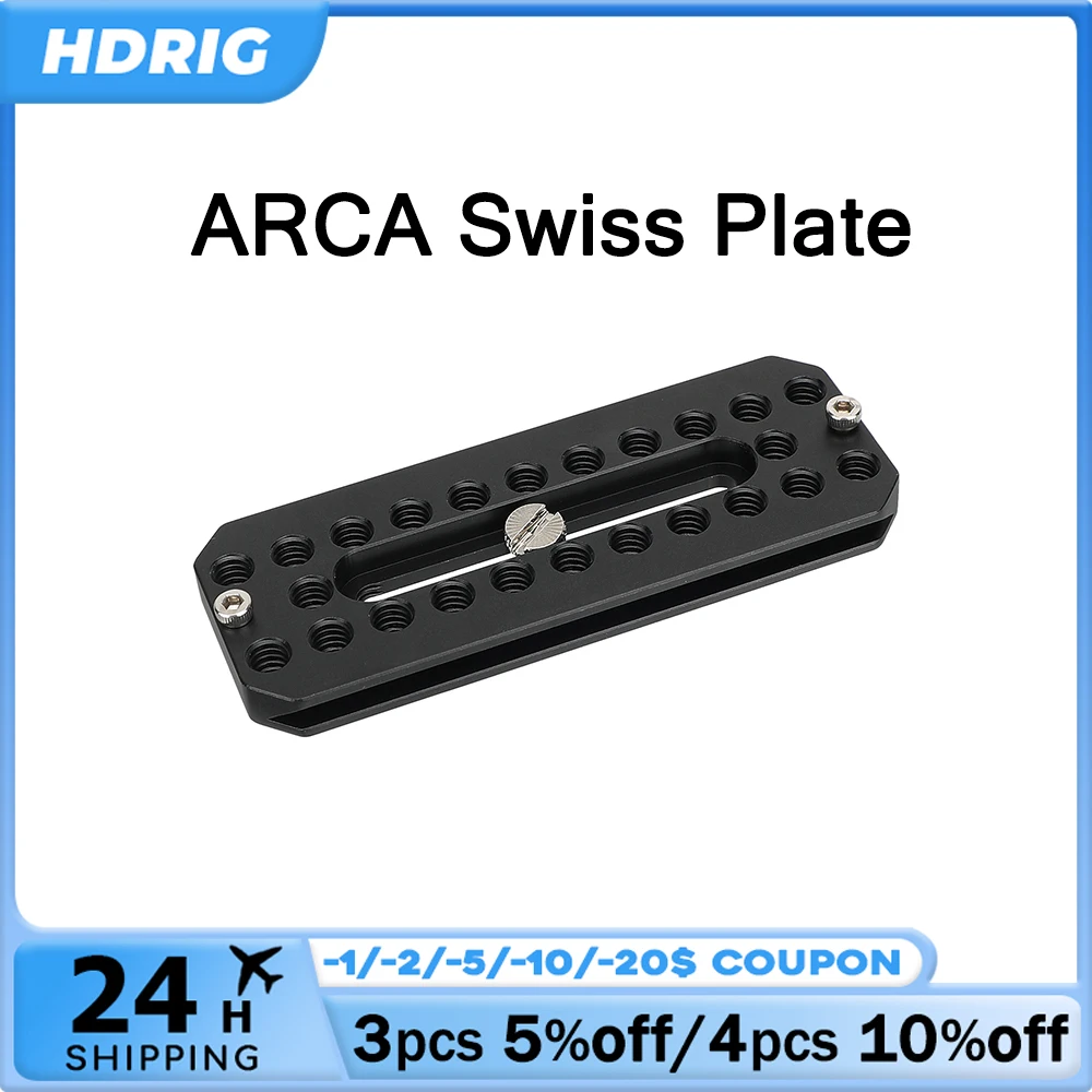 

Быстросъемная опорная пластина HDRig DSLR ARCA 100 мм для камеры DSLR Arca Swiss Штатив с шаровой головкой