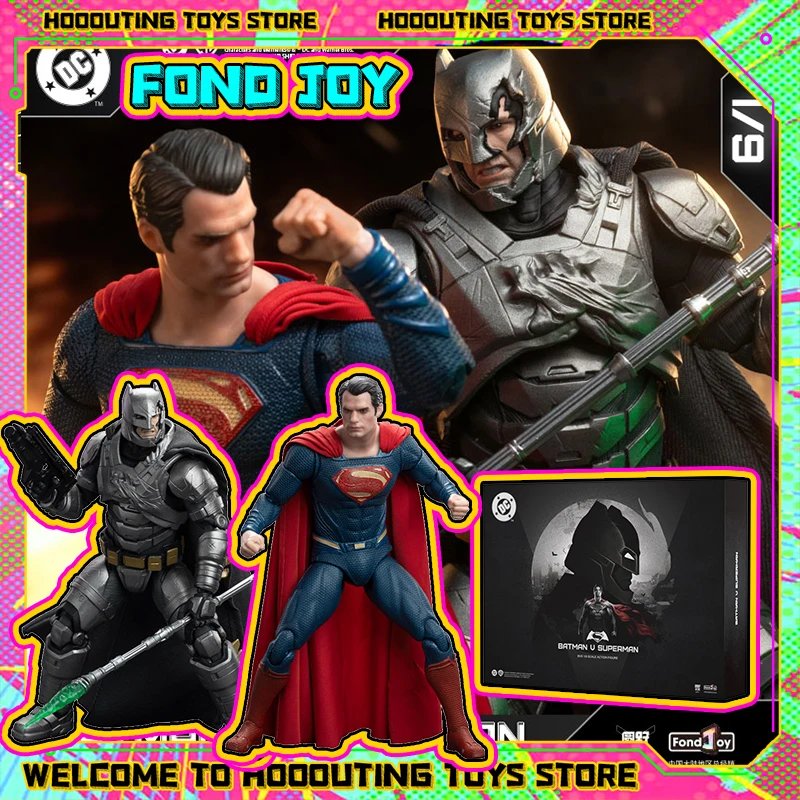 

1/9 Original Fondjoy BVS Armored Batman Superman Figures Set Battle Damaged Batman vs Superman Dawn of Justice DC Figurine Toy