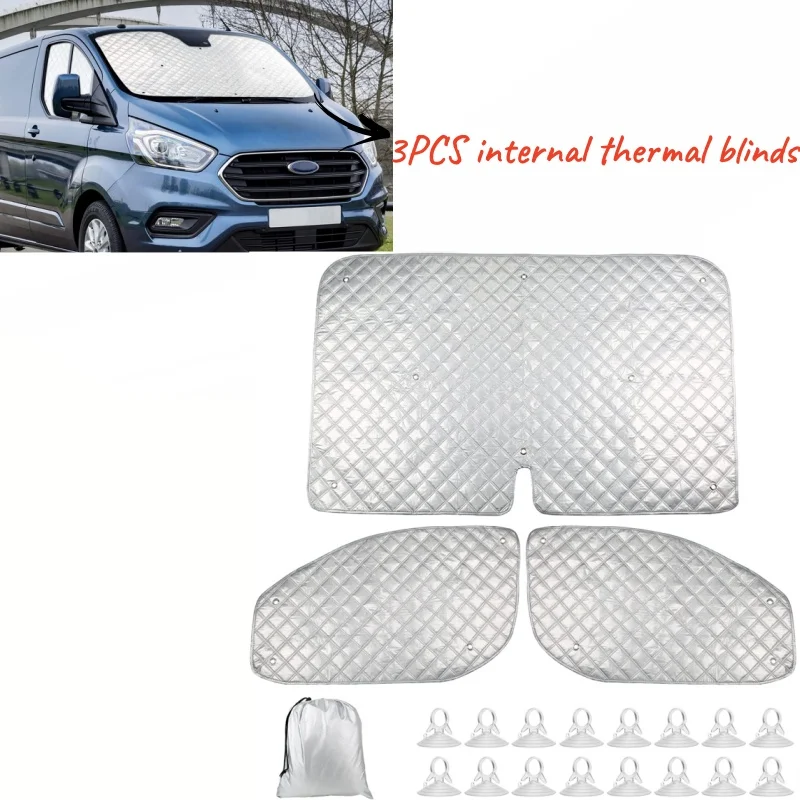 

1Set For Ford Transit Custom MK8 2012-2022 Internal Thermal Blinds Window Cover Blind Kit Snow Shields Wind Deflectors Car Parts