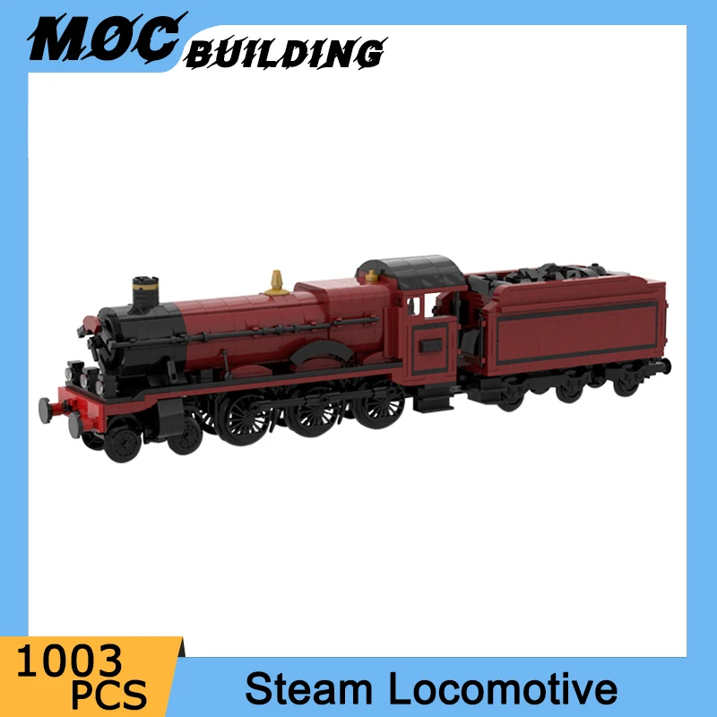 

MOC City Train GWR Hall Class Steam Locomotive Building Blocks Model Railway Freight Transport DIY Bricks Creative Toy Xmas Gift