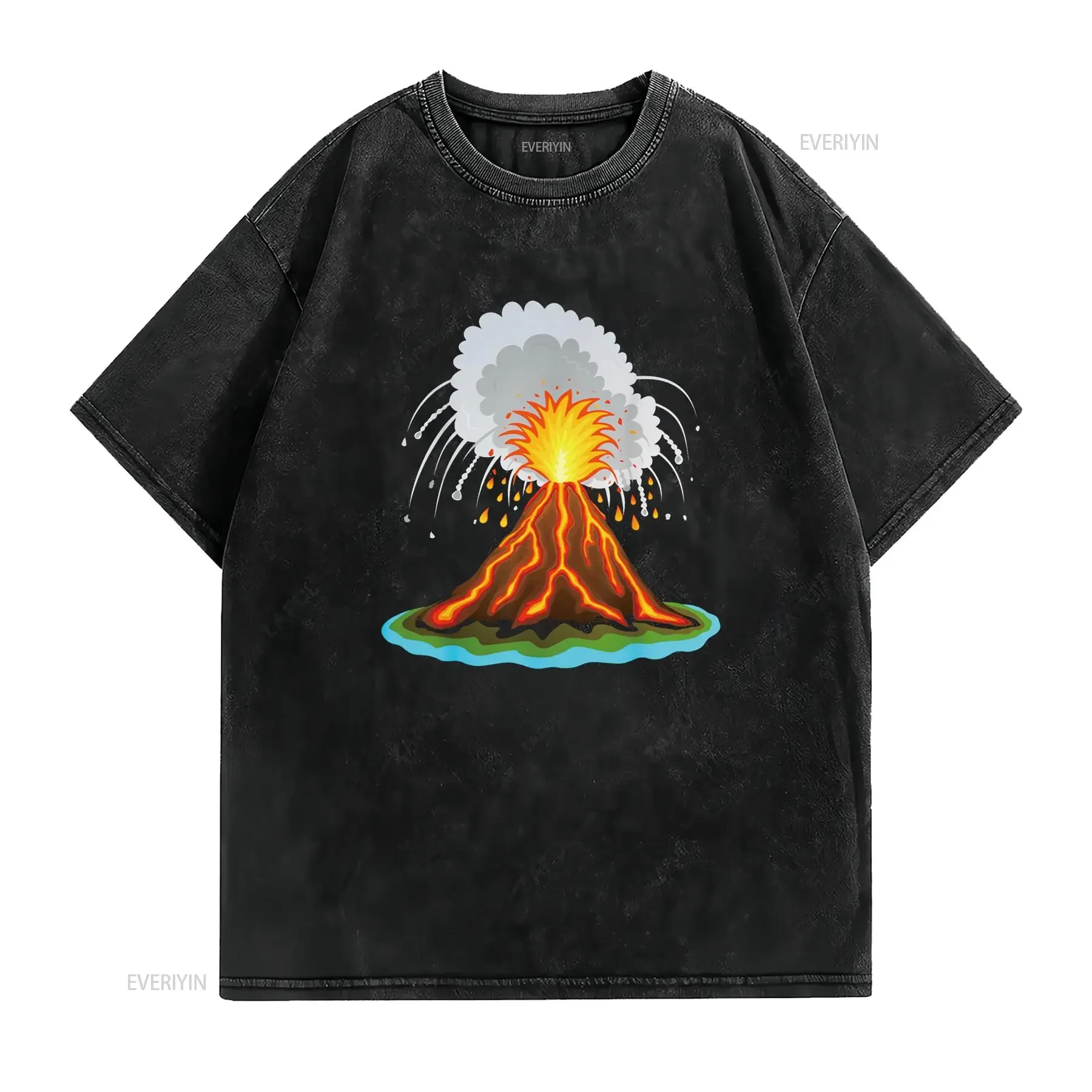 cool volcano eruption volcanic lava magma T Shirt vintage Washed Stretched Soft graphic Breathable designer clothes Comfortable