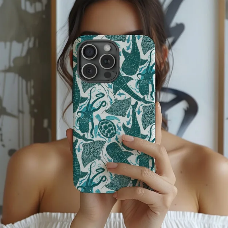 Ocean Marine Life Magnetic Phone Case for IPHONE 17 1615 14 13 12 11 PRO MAX Plus 16e Hard TPU Double-layer Back Cover