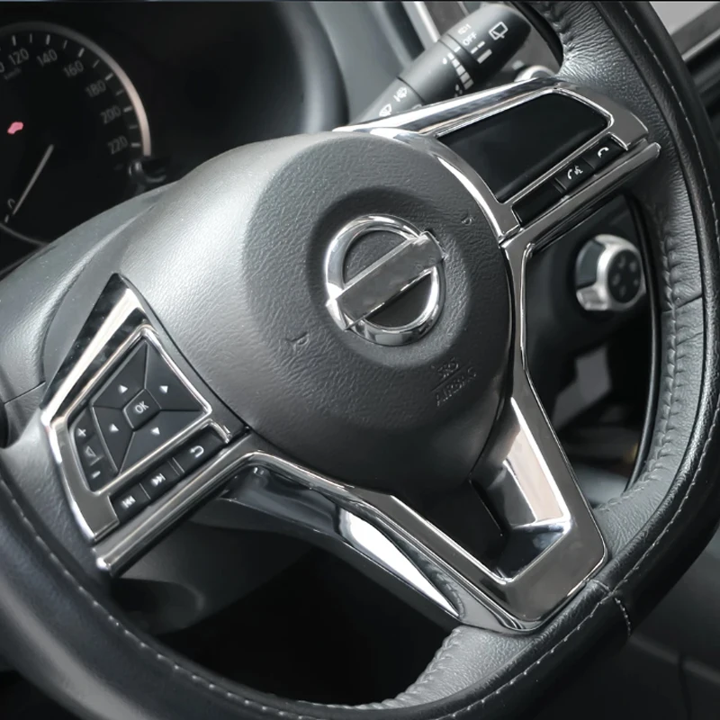 Untuk Nissan Qashqai J11 Dualis 2 X-trail Xtrail T32 2018-2021 Aksesori Stiker Penutup Dekorasi Panel Roda Kemudi