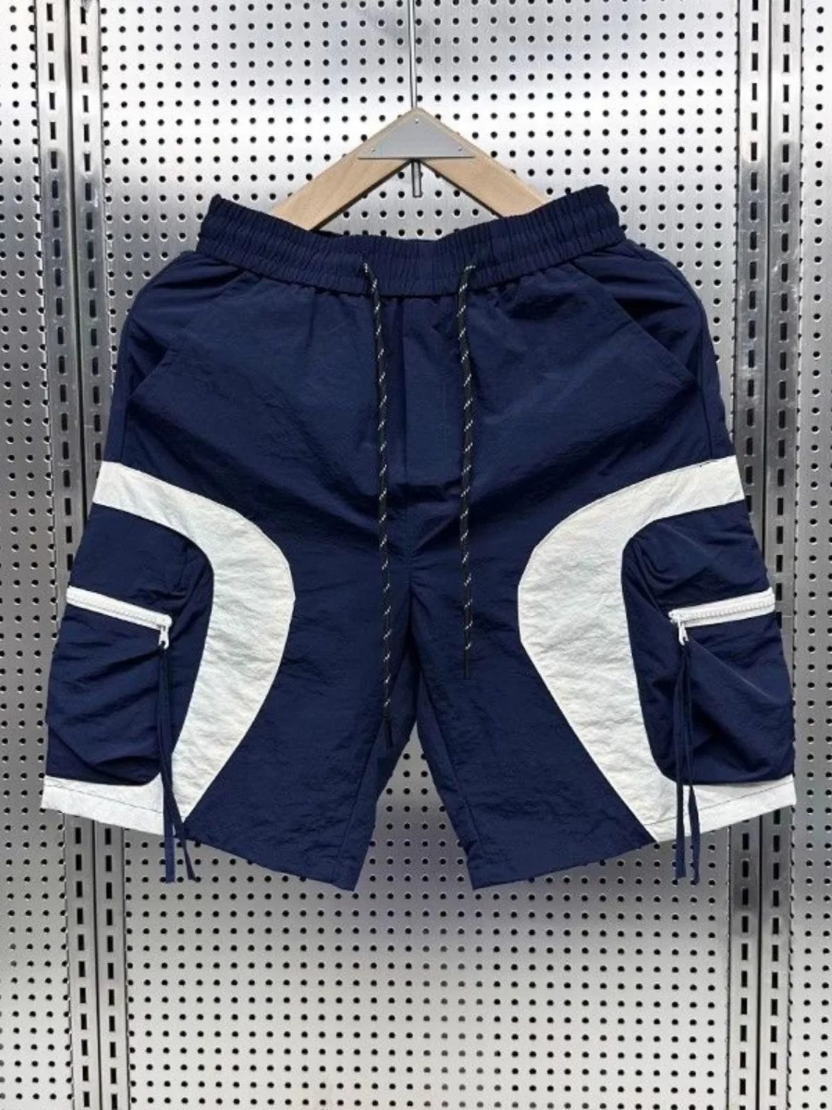 

Модная мужская спортивная рабочая одежда Qui Dry, повседневные пляжные брюки Five-Quarter с кетами, летние модные свободные прямые брюки