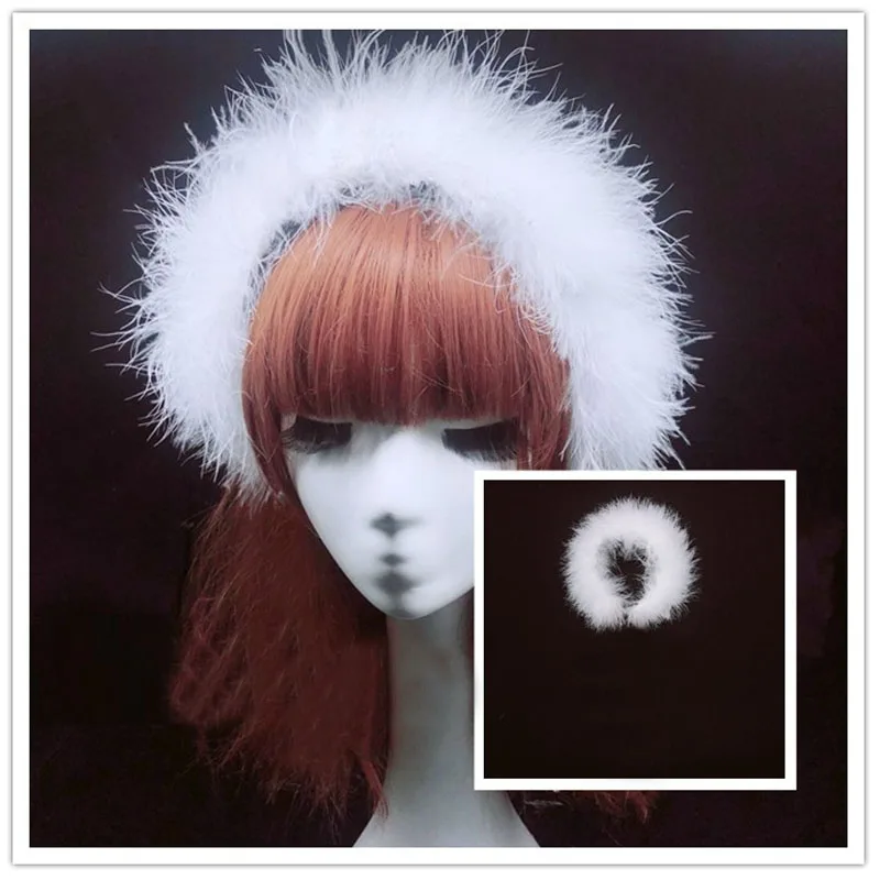 Vintage Baroque Feather Headband Wedding  Headpiece Bridal  Hairbands Women Boho   Anime Cosplay Costume  Halloween Christmas