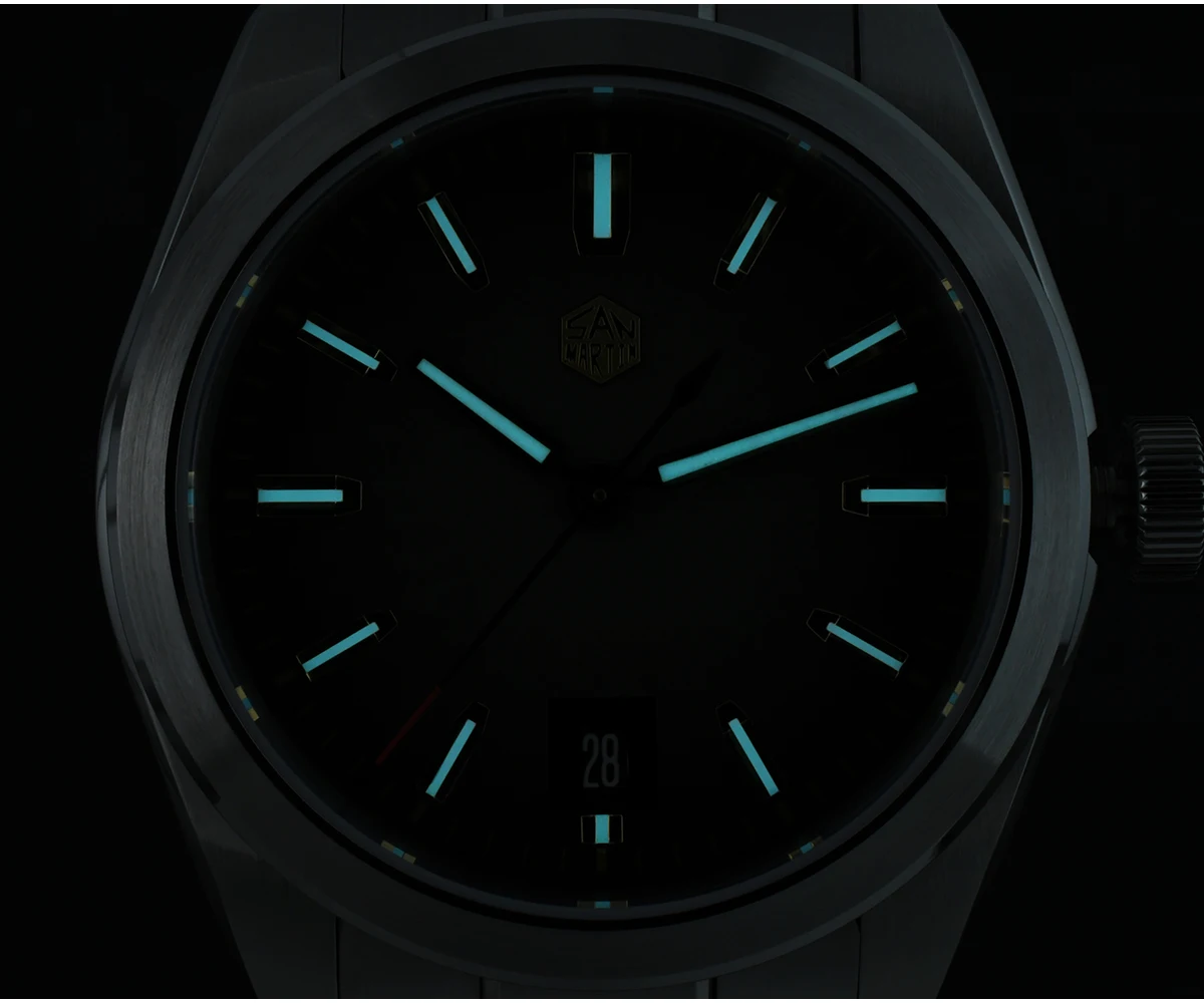 Orologio automatico da uomo San Martin quadrante JianZhan orologio da polso meccanico 10ATM impermeabile BGW-X1 zaffiro luminoso Miyota 9015