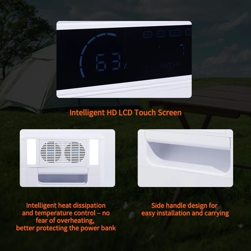 Portable 3000W High-Power Solar Energy Station Lifepo4 Industrial Commercial Emergency Off-Grid System On-Grid Outdoor Use