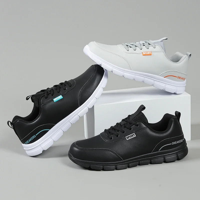 2025 New Designer Shoes Men Casual Sports Shoes for Men Leather Non-slip Lightweight Walking Fitness Sneakers Zapatos De Hombre - Image 2