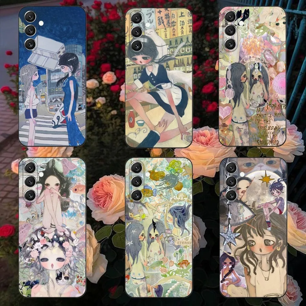 A-Aya Takano   Phone Case For Samsung Galaxy A13,A21s,A22,A31,A32,A52,A53,A71,A80,A91 Soft Black Cover