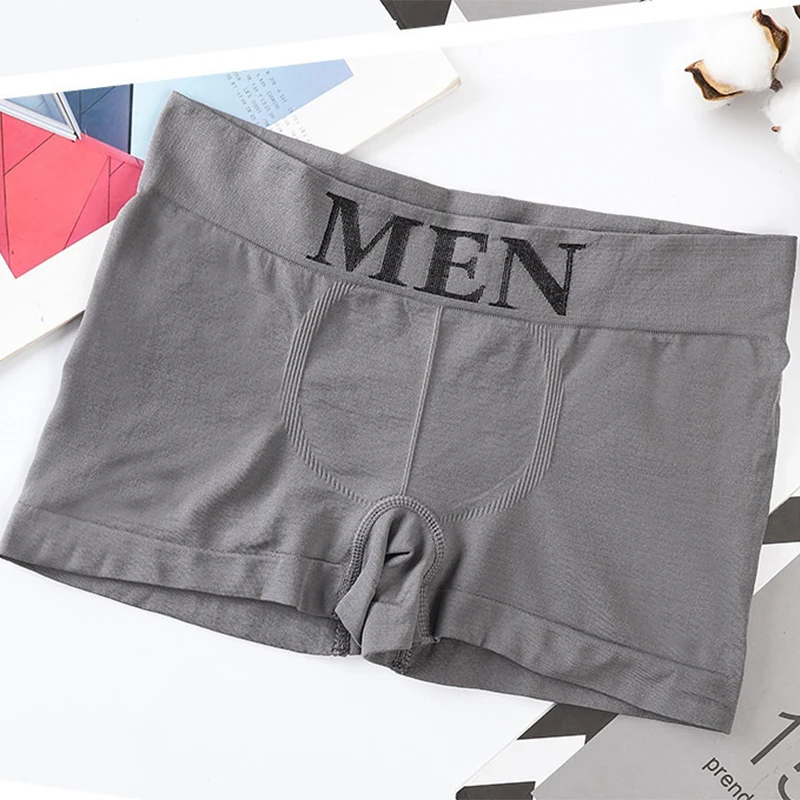 5 PCs Men\'s High Elastic Plain Color Comfortable Boxer Briefs Panties Breathable Pantyhose