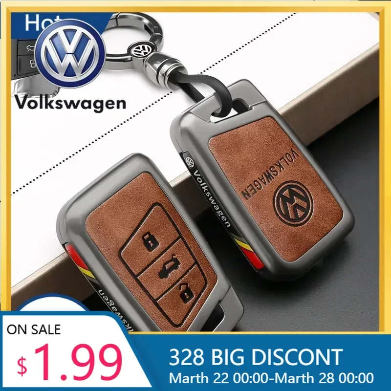 

Новый кожаный чехол-брелок для автомобильного ключа VW из сплава металлов для Volkswagen Passat B8, CC, Arteon, Magotan, GTE, Acc