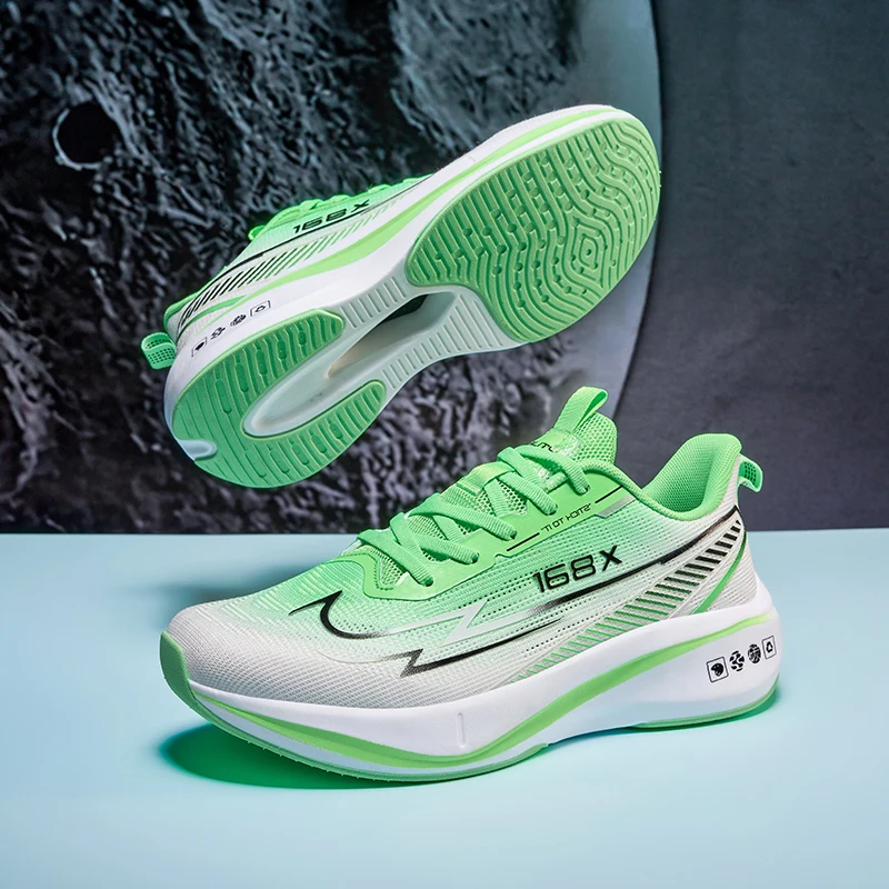 

Outdoor Running Shoes Men Thick-soled Breathable Casual Shoes Men Comfortable Lightweight Lace-up Soft Sports Shoes Men