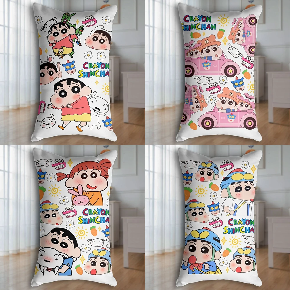 Cute crayon Shin-chan pillowcase, Kawaii home bedroom room decoration, living room sofa pillow case 30x50 40x60 50x70cm