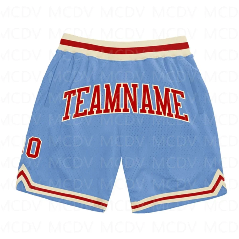 Custom Light Blue Purple-Gold Authentic Throwback Basketball Shorts  3D All Over Printed Men's Shorts Quick Drying Beach Shorts