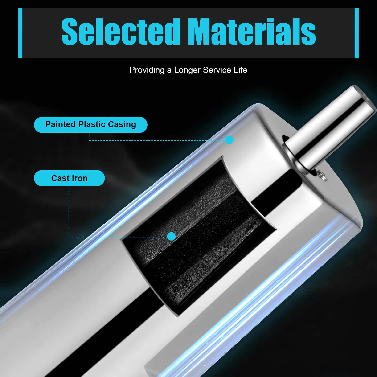 Substituição da bomba hidralica da cadeira de 11cm/4.3in ajustável para o escritório do salão de barbeiro, furo diagonal da base universal 115mm/4,53in