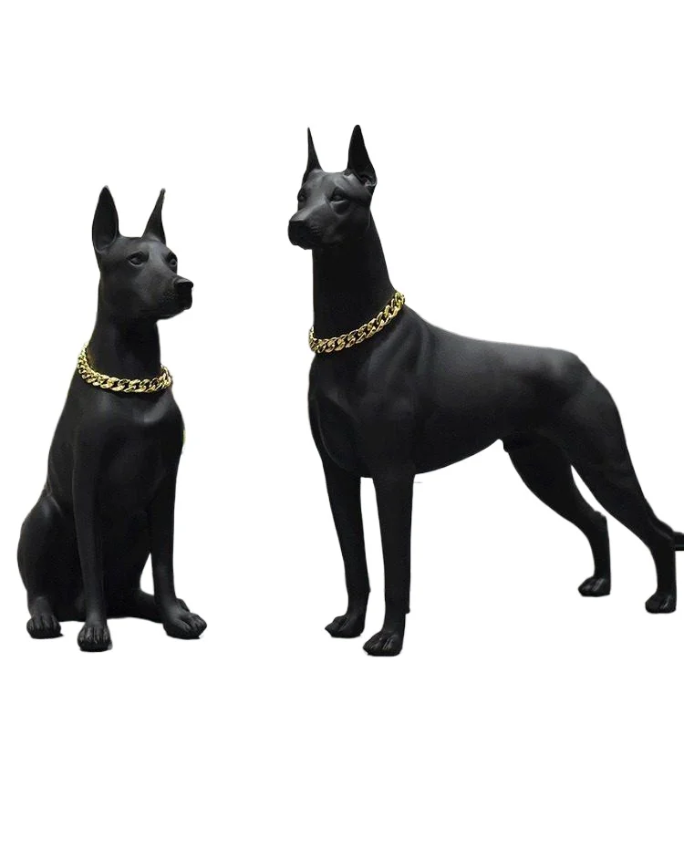Doberman Sculpture Ornaments, Animal Model Decor, Dog Statue, Large Decorative Crafts, Artwork Decoration,Nordic Gift,Customized