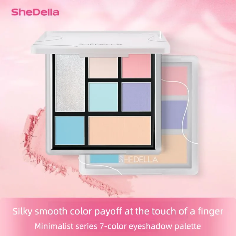 Sitiya 7-Color Eyeshadow 2025 New Light Summer Hot Dopamine Color Milk Tea Palette Multi-Color Nude Makeup