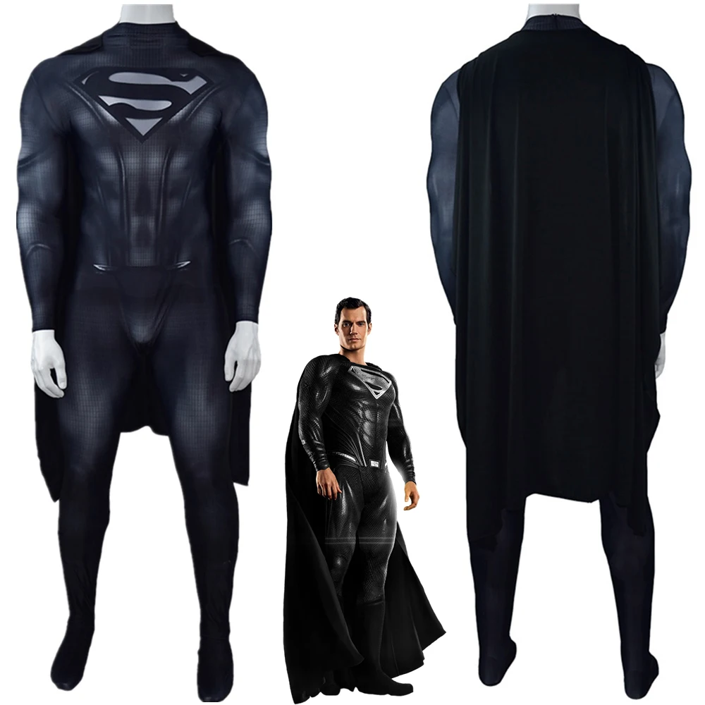 

Superhero Clark Kent Man Black Jumpsuit Bodysuit