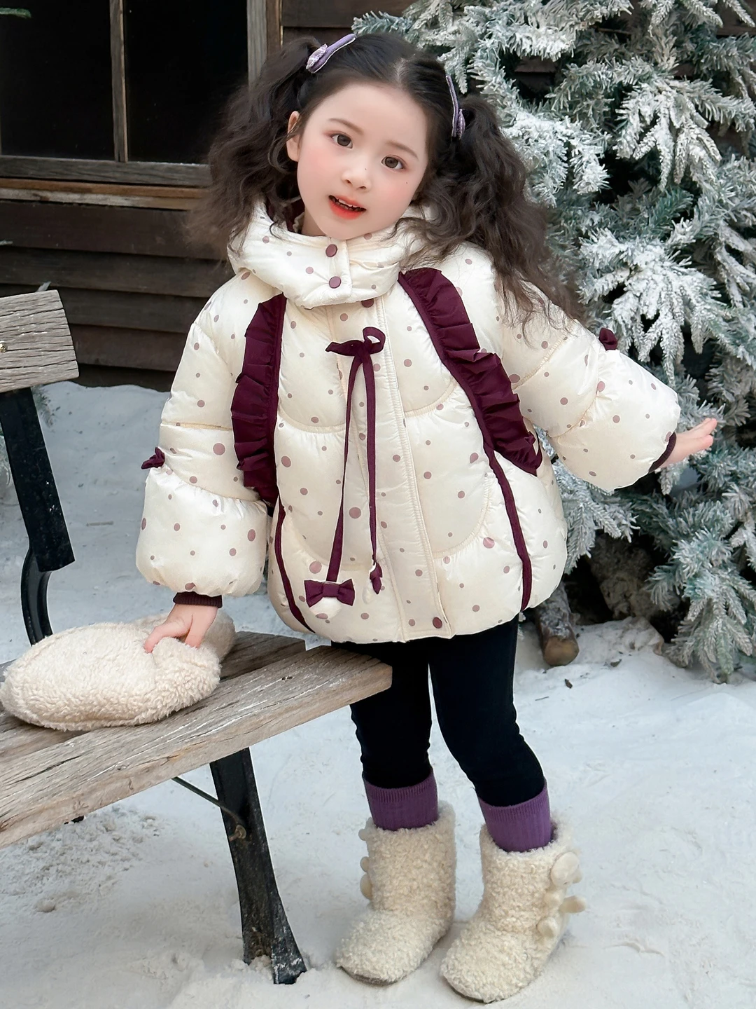 

Теплая хлопковая куртка на подкладке для девочек, модная детская зимняя одежда, новинка 2025, детское термопальто Sle