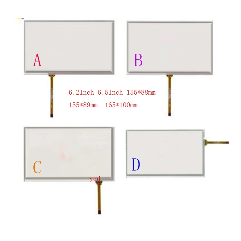 10 pieces/new touch panel 7.6.5.6.2 inch 4-wire modular touch screen 165 * 100mm, 155 * 89mm, 155.88mm, hsd, AT, touch screen di