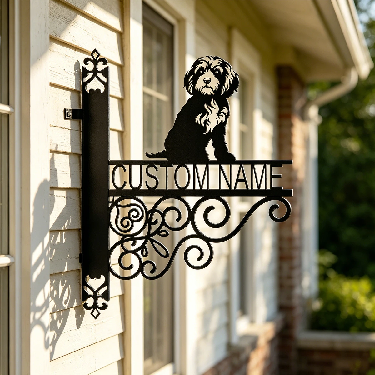Custom dog Metal Plant Hanger Bracket, Decorative Wall Mounted Flower Pot Holder, Perfect for Christmas & Pet Lovers Gift view 4