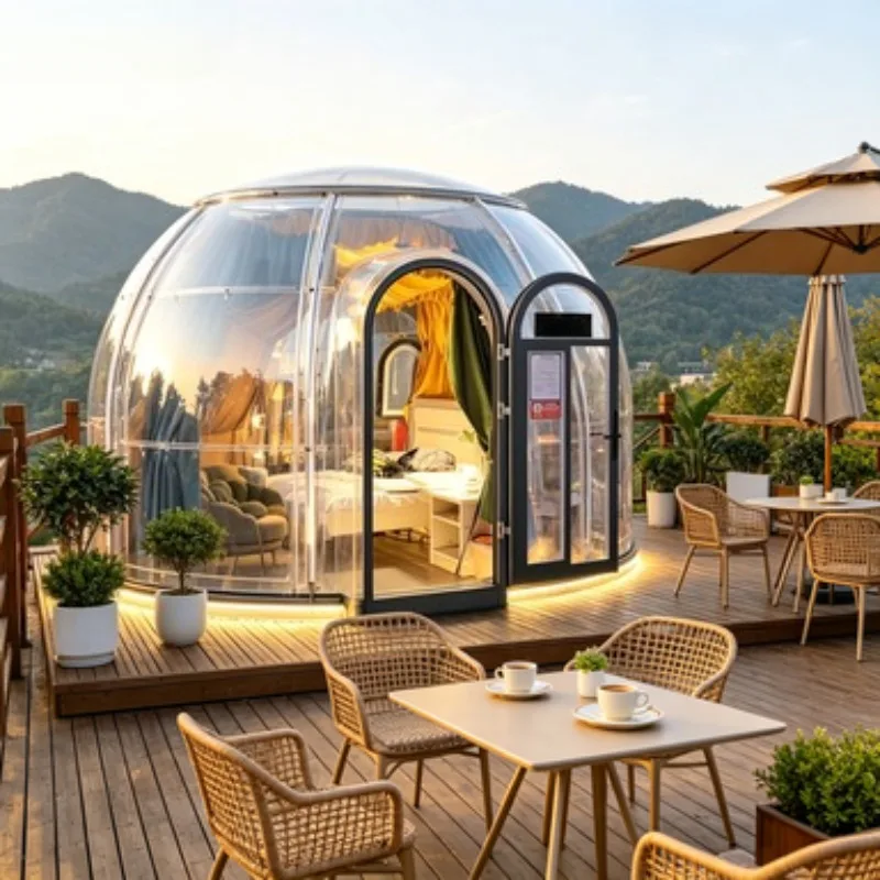 Modern Star Dome House Geodesic Bubble Tent Transparent PVC Outdoor Waterproof for Garden Villa Resort Camping