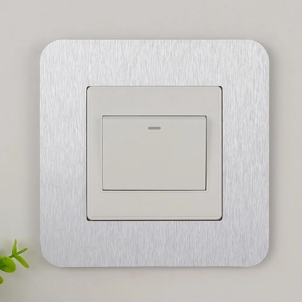 Resin Light Switch Sticker Anti-Dirty Solid Color Design Acrylic Wall Decor Dustproof No Punch Installation Outlet Protector