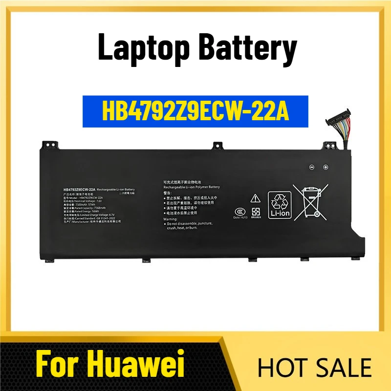 

Laptop Battery for Huawei HB4792Z9ECW-22A NDR-WFH9HN NMH-WFQ9HN