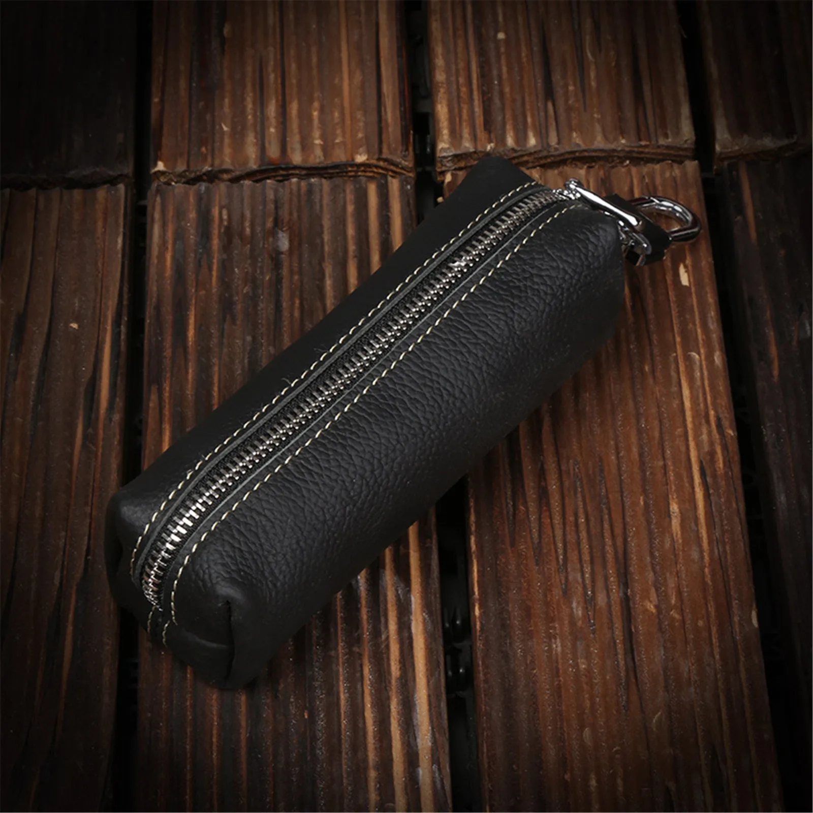 Genuine Cow Leather Men Women Key Bag Small Business Kay Case Women Housekeepers Wholesale Purse Keychain Keychain Wallet